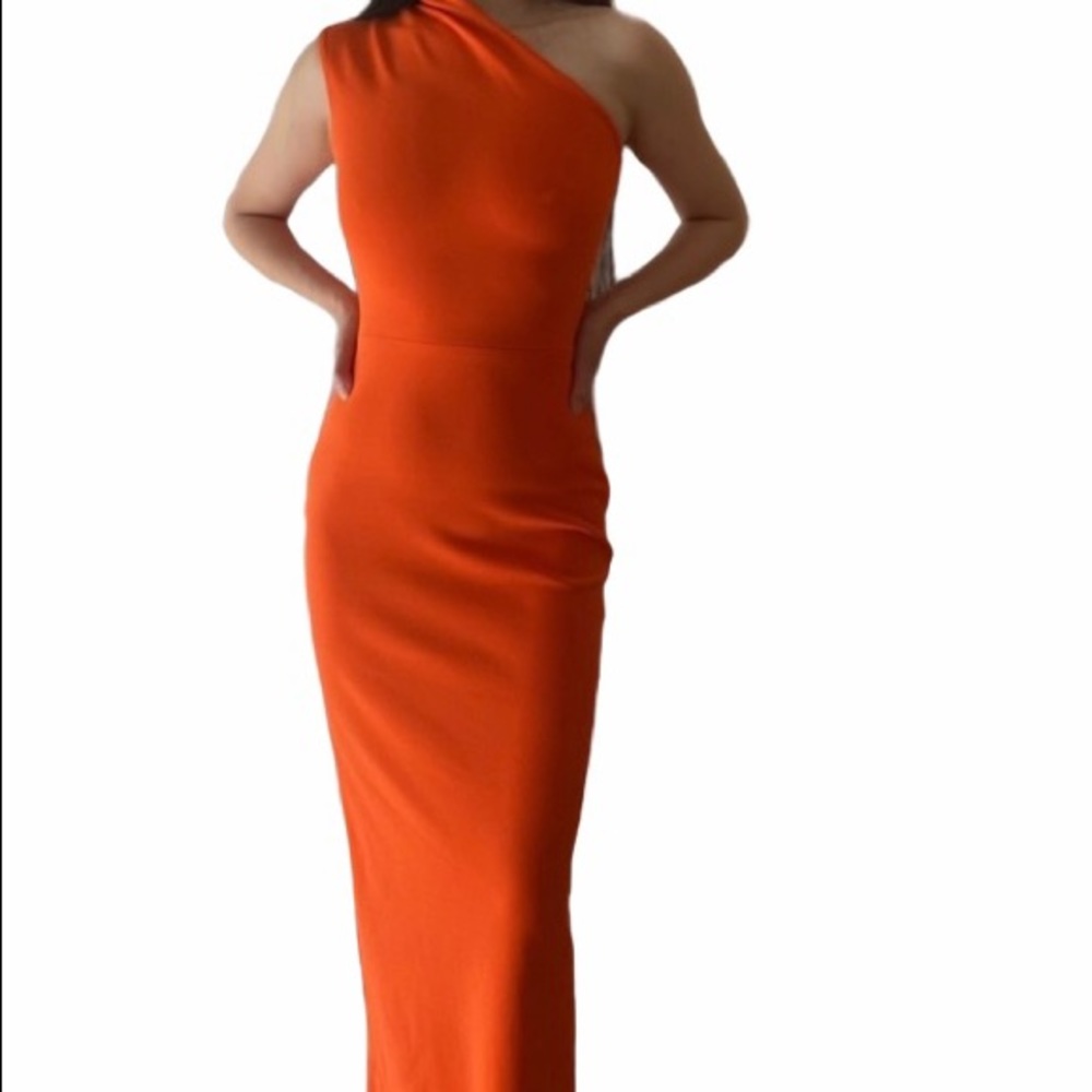 SOLACE LONDON Orange“Luna” Maxi Dress/Gown, Size 2